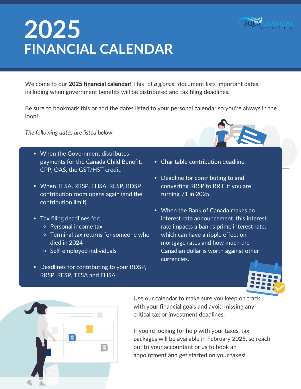 2025 Financial Calendar Aquafinancial Consulting
